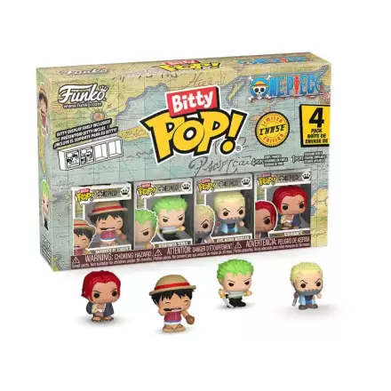 One Piece Bitty Funko POP! Vinylová figúrka 4-balenie Luffy produktová fotografia