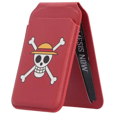 One Piece držiak na karty Luffy Jolly Roger (červený) 10 cm produktová fotografia
