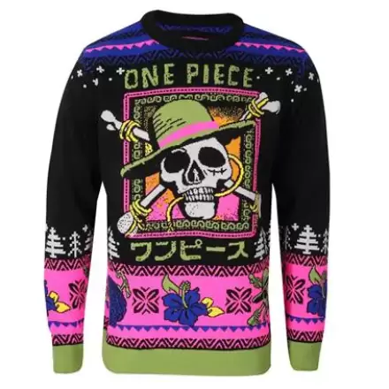 One Piece Mikina Vianočný pulóver Skull produktová fotografia