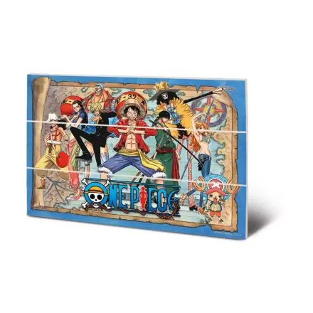 Drevené nástenné umenie One Piece Straw Hat Pirates Mapa 20 x 30 cm produktová fotografia