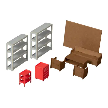 Originálna ilustrácia 1/80 papierová stavebnica modelu 1/80 Factoryinterior Set (re-run) 3 cm produktová fotografia