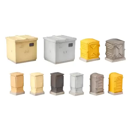 Originálna ilustrácia 1/80 Plastová modelová stavebnica 1/80 Reléová skrinka/Kóje (re-run) 3 cm produktová fotografia