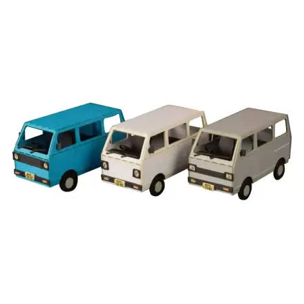 Originálna ilustrácia 1/80 Papierový model Kit 1/80 Town Corner Accessory Series Kei Van (white/blue/silver) 2 cm produktová fotografia