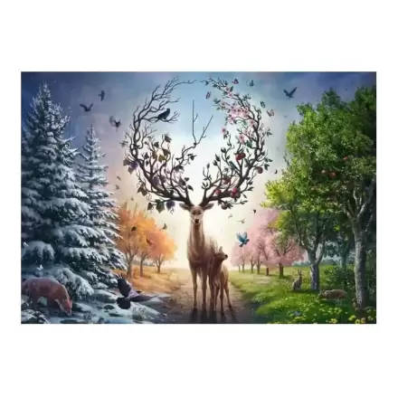 Originálna Ravensburger Quality Jigsaw Puzzle The magical stag and the four seasons (1000 dielikov) produktová fotografia