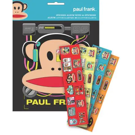Paul Frank album s nálepkami s 50 nálepkami produktová fotografia