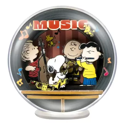 Peanuts Puremind stavebnica modelu glóbus drevený divadelný glóbus Night of Music produktová fotografia