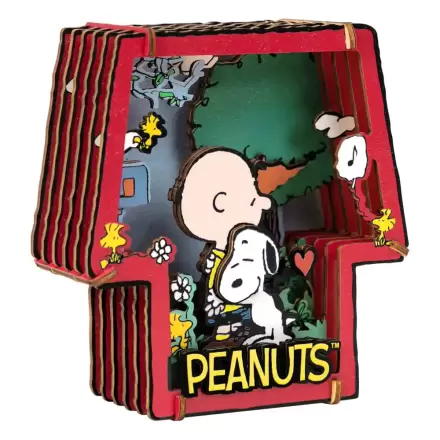 Peanuts Puremind modelová stavebnica drevené divadlo Healing Hug produktová fotografia