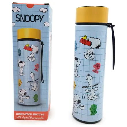 Peanuts Snoopy & Woodstock termoska nerezová fľaša s teplomerom 450ml produktová fotografia
