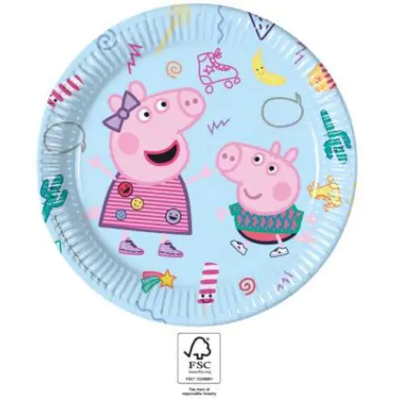 Peppa Pig Messy Play, Peppa Pig Papierové taniere 8 ks 23 cm FSC produktová fotografia