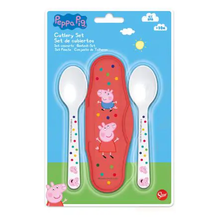 Peppa Pig detský cestovný set príborov produktová fotografia