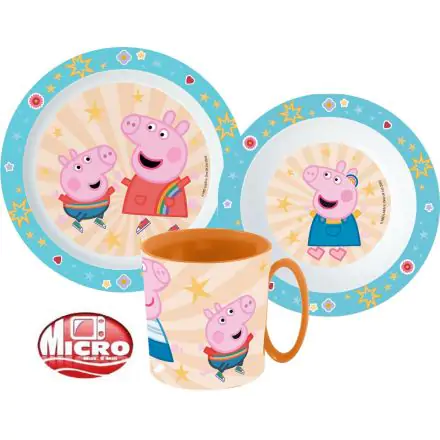 Súprava riadu Peppa Pig, mikrovlnná plastová súprava produktová fotografia