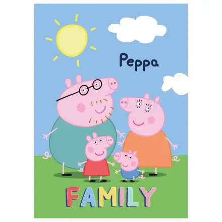 Peppa Pig Family flísová deka produktová fotografia