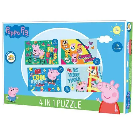 Peppa Pig Zábavné puzzle 4 v 1 produktová fotografia
