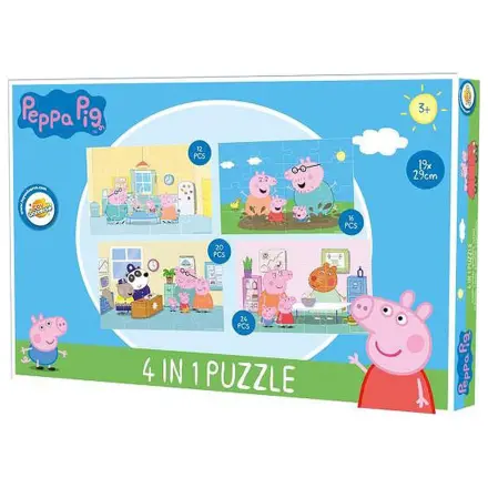 Peppa Pig Domáce Puzzle 4 v 1 produktová fotografia