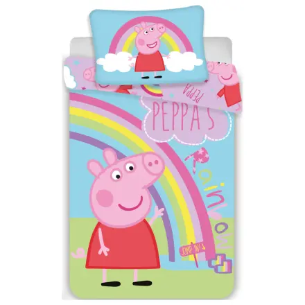 Peppa Pig Rainbow obliečka na perinu pre batoľatá a predškolákov produktová fotografia