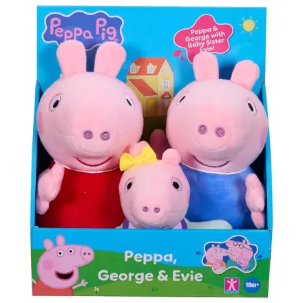Peppa Pig Plyšové figúrky balenie 3 ks produktová fotografia