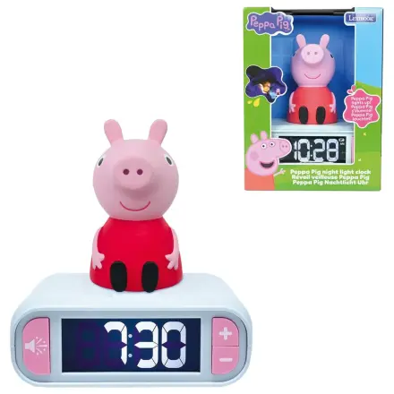 Peppa Pig digitálny budík s 3D nočným svetlom produktová fotografia
