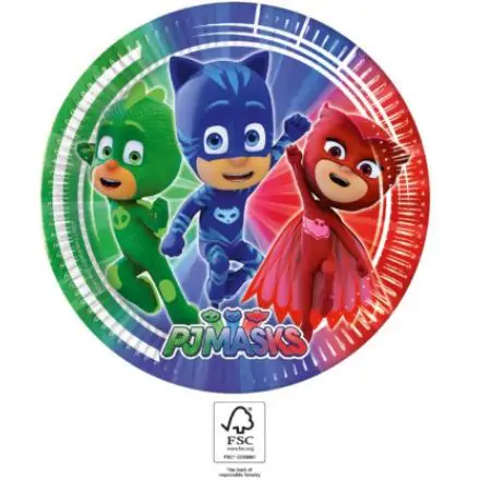 PJ Masks papierové taniere 8 ks 23 cm FSC produktová fotografia