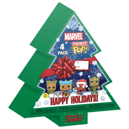 Funko Pocket POP balenie 4 figúrok Marvel Tree Holiday Exclusive produktová fotografia