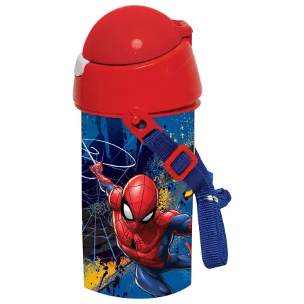Spider-Man Dark plastová fľaša so slamkou a šnúrkou 500 ml produktová fotografia