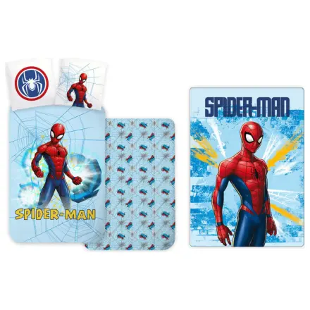 Spider-Man Svetlomodrá detská, predškolská súprava obliečok na paplón a fleecovej deky produktová fotografia