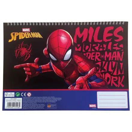 Spider-Man Miles Morales A4 špirálový skicár 40 listov s nálepkami produktová fotografia