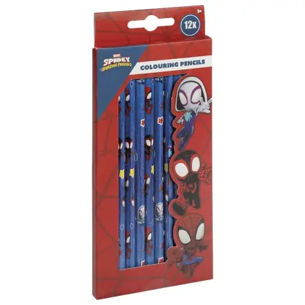 Spider-Man Spidey Friends súprava farebných ceruziek, 12 ks produktová fotografia