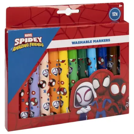 Spider-Man Spidey Washable Fabric Felt Pens 12 kusov produktová fotografia