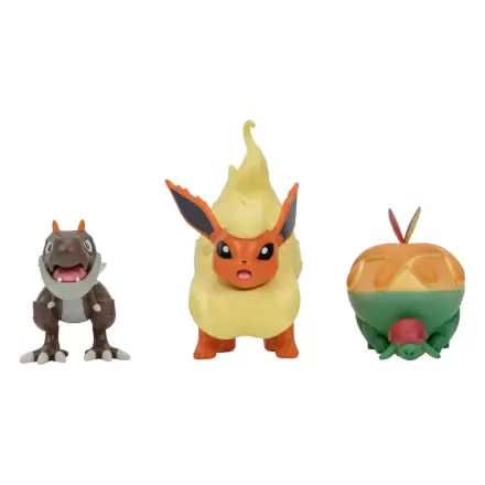 Pokémon Battle figúrky Set 3-Pack Appltun, Tyrunt, Flareon 5 cm produktová fotografia
