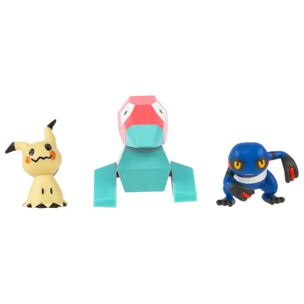 Pokémon bojová figúrka 3-balenie Mimikyu, Porygon a Croagunk produktová fotografia