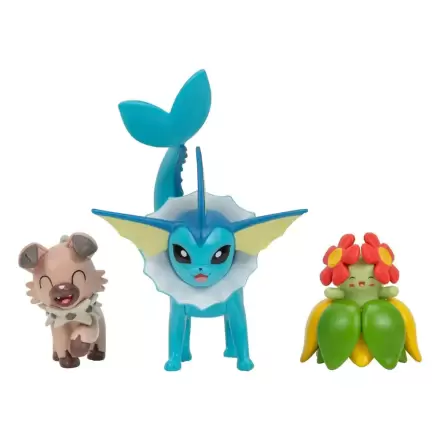 Pokémon Battle Figure Set Figúrka 3-balenie Rockruff, Bellossom, Vaporeon produktová fotografia