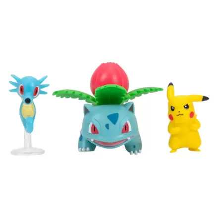 Pokémon Battle Figure Set 3-Pack Pikachu #2, Horsea, Ivysaur 5 cm produktová fotografia