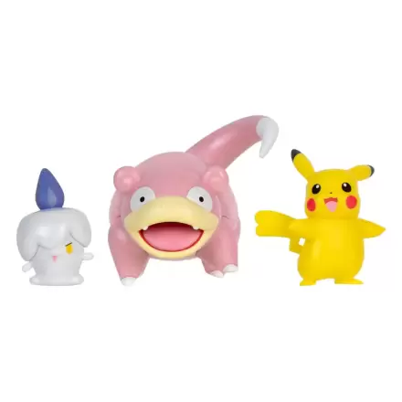 Pokémon Battle Figúrky Set 3-Pack Pikachu (Female), Litwick, Slowpoke 5 cm produktová fotografia