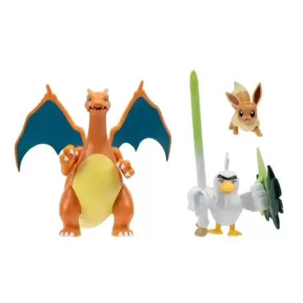 Pokémon Figúrka 3-balenie Eevee, Sirfetch'd & Charizard produktová fotografia