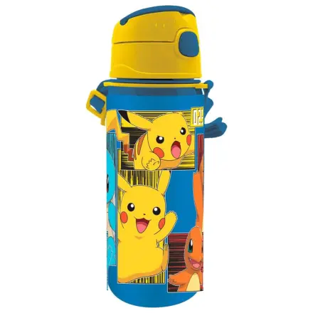 Pokémon elektrická hliníková fľaša so slamkou s vešiakom 600 ml produktová fotografia