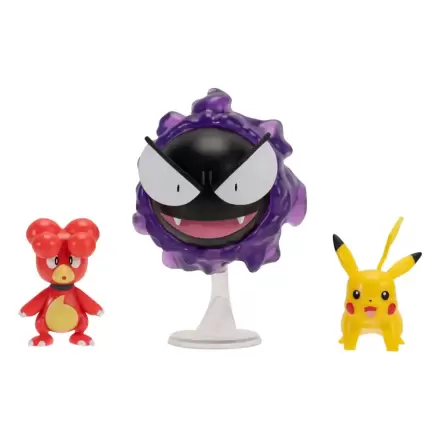 Pokémon First Partner Battle Figure Set Figúrky 3-balenie Magby, Pikachu & Gastly produktová fotografia