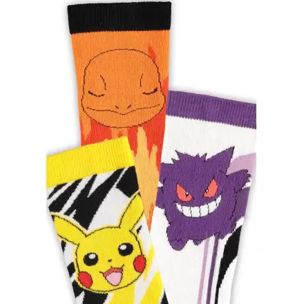 Pokémon Ponožky 3-Pack Pikachu, Charmander, Gengar 39-42 termékfotója