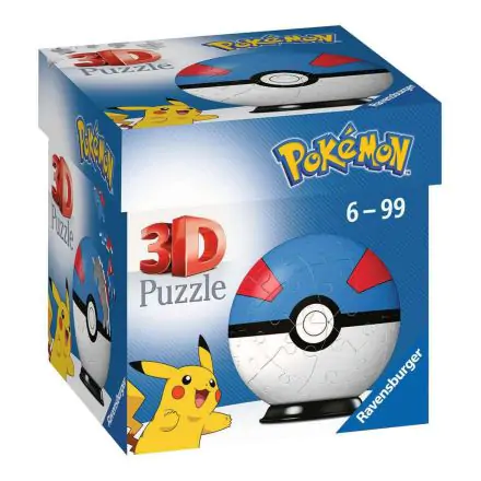 Pokémon 3D Puzzle Pokéballs: Great Ball (55 kusov) termékfotója