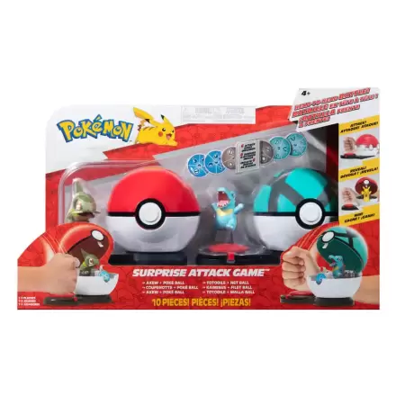 Pokémon Surprise Attack hra Axew & Poké Ball vs. Totodile & Net Ball produktová fotografia