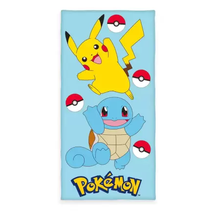 Pokemon Velour Pikachu & Squirtle towel 75 x 150 cm termékfotója