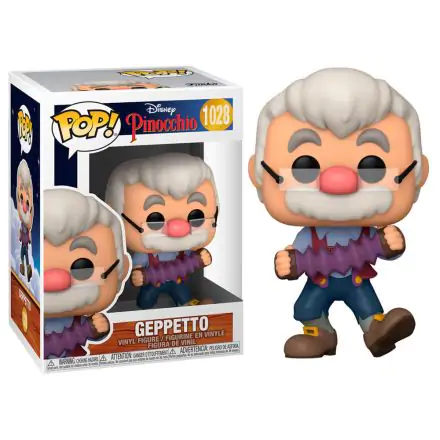 Pinocchio 80th Anniversary POP! Disney Vinyl Figúrka Geppetto Harmonikával 9 cm termékfotója