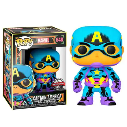 Marvel POP! Marvel Black Light Vinyl figúrka Captain America 9 cm termékfotója