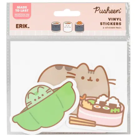 Pusheen Sushi Roll sada 2 vinylových nálepiek produktová fotografia