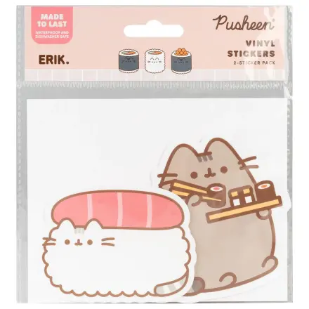 Pusheen Sushi Roll sada 2 vinylových nálepiek produktová fotografia