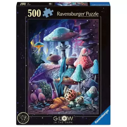 Ravensburger Glow-in-the-Dark Skladačka Moonlight Mushrooms (500 dielikov) produktová fotografia