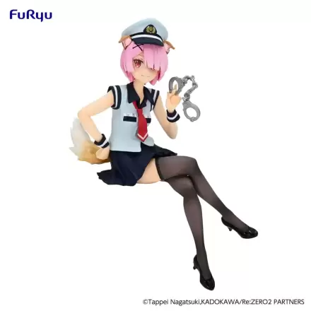 Re:Zero Starting Life in Another World Noodle Stopper PVC Socha Ram Police Officer Cap with Dog Ears 16 cm produktová fotografia
