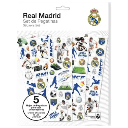 Real Madrid Emblém Sada nálepiek 5 listov produktová fotografia