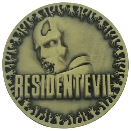 Resident Evil Zberateľská minca 30. výročie starožitná mosadz produktová fotografia
