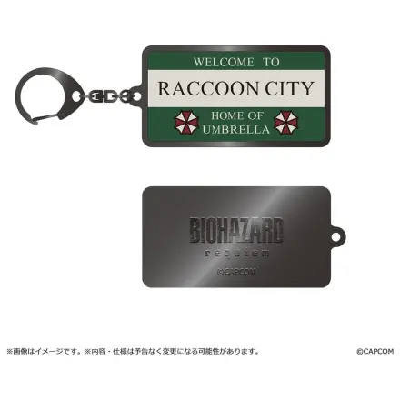 Resident Evil Requiem Kovová kľúčenka Raccoon City Welcome Sign produktová fotografia