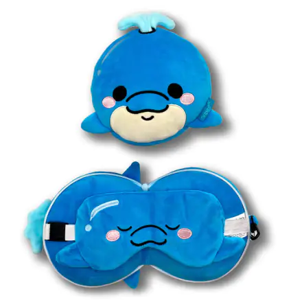 Relaxeazzz Adoramals Blu Dolphin cestovný vankúš a maska na oči produktová fotografia
